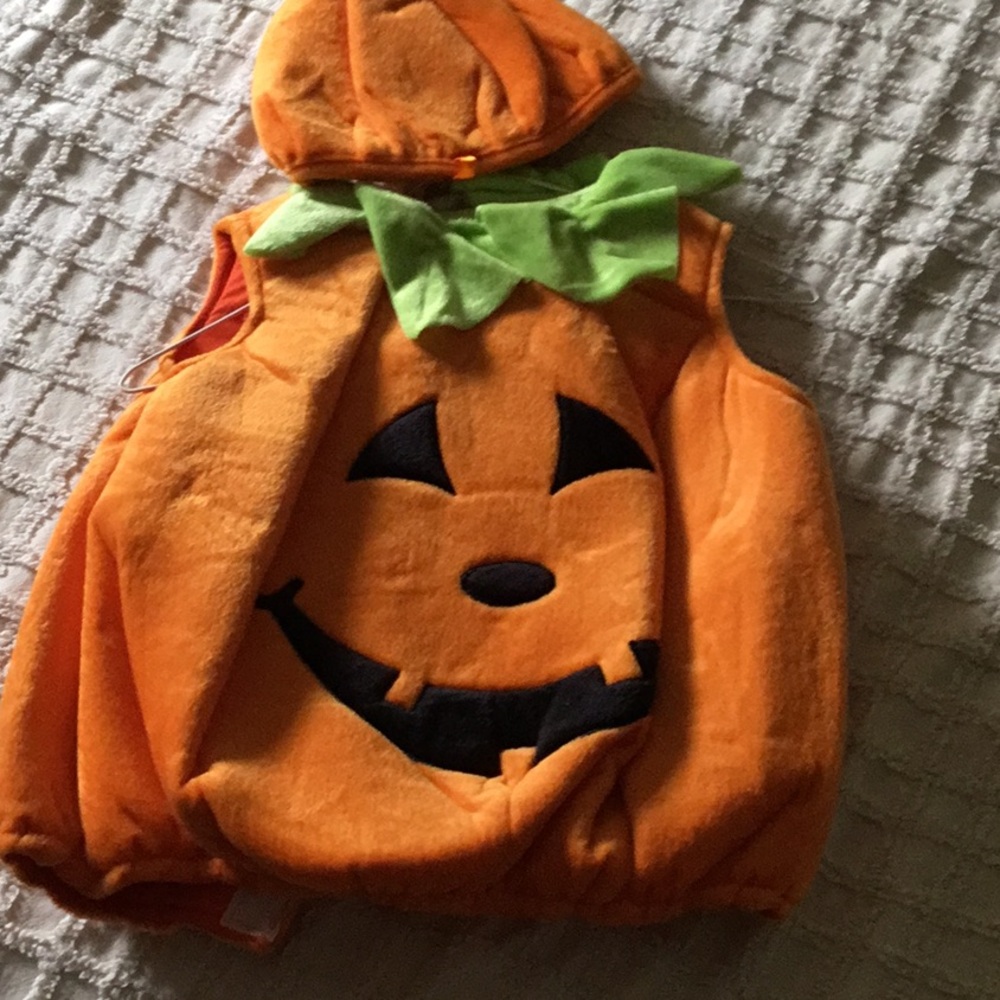 Kids Pumpkin Halloween Costume - Orange and Green